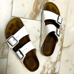 Birkenstock white sandals